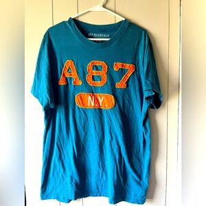 Aeropostale Teal and Orange Graphic Tee Men’s Size XL